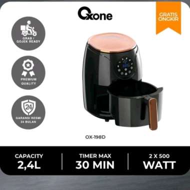OXONE OX 198D Digital Mini Air Fryer 2.4 Liter 1000 Watt OX198D ivory