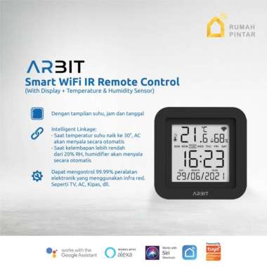 ARBIT Smart WiFi IR Remote Temperature & Humidity Sensor Display