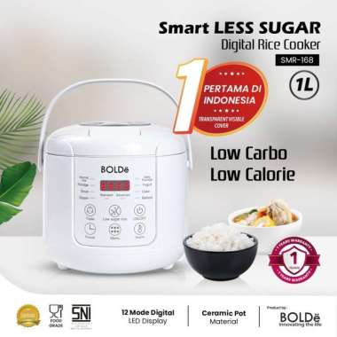 BOLDe Smart Less Sugar Digital Rice Cooker 1L Lilac Breeze