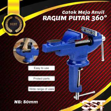 Catok Ragum-Catok Meja Putar Anvil 3" Inch-Ragum-Tanggem-Table Clamp CATOK 60 MM