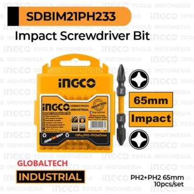 INGCO MATA OBENG IMPACT PH2+PH2 65MM IMPACT SCREWDRIVER BIT MAGNET