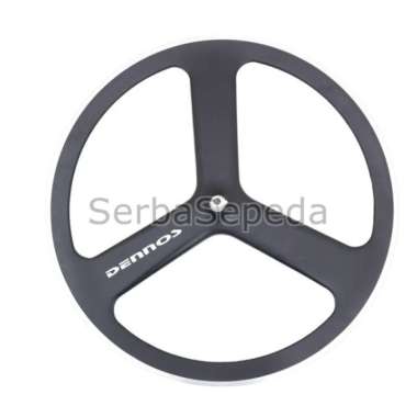 Dennos Rim Velg Sepeda 700C Trispoke Depan Hitam