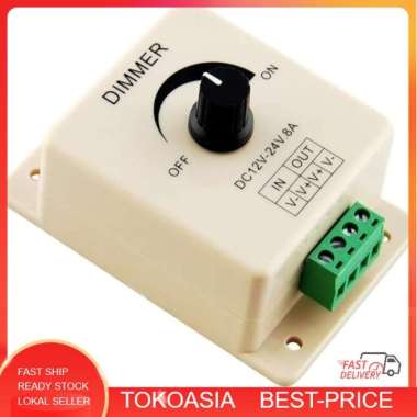 Dimmer lampu Led strip DC 12v - 24v 8A Peredup