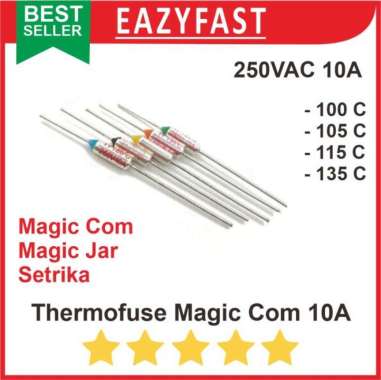 Thermofuse Magic Com Jar 100 105 115 135 C 10A Thermal Thermo Fuse 110