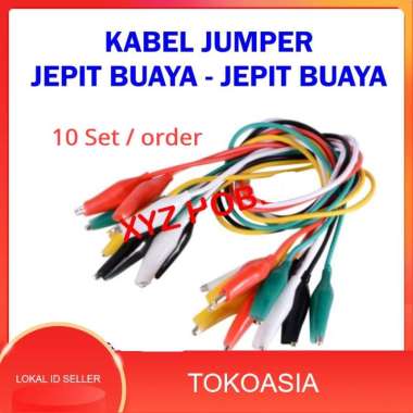 10 set Kabel Jepit Buaya / Capit Buaya / Alligator Clip / Kabel Jumper