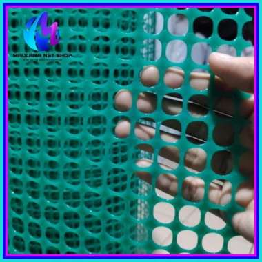 kawat jaring plastik hdpe bentuk kotak 1/2 inch Hijau