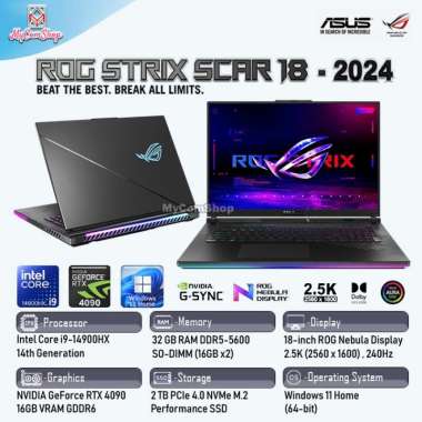 ASUS ROG STRIX SCAR 18 G834JYR I9-14900HX 32GB 2TB RTX 4090 16GB 240HZ
