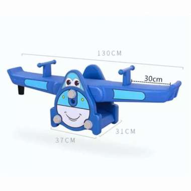MAINAN JUNGKAT-JUNGKIT ANAK GAJAH PESAWAT PLANE ELEPHANT BINATANG - QUASIONSTUR Biru