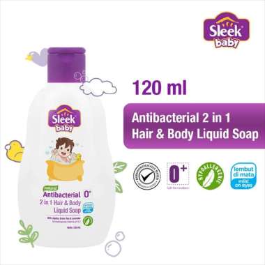 Sleek Baby 2in1 Hair Body Botol Liquid Soap 120 ml -