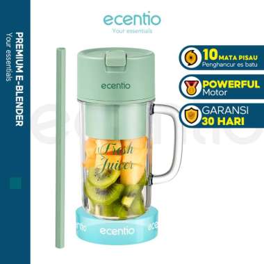 ecentio - 320ml Portable Electric Juicer Straw Cup Green