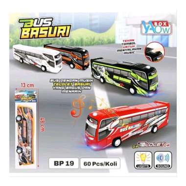 MAINAN ANAK MOBIL BUS BASURI ADA MUSIK DAN LAMPU FREE LAMPU