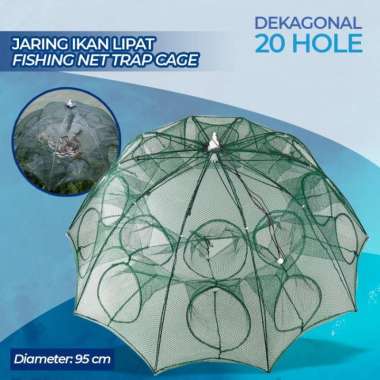 Jaring Penangkap Ikan Jaring Pancing Udang Ikan Bubu 20 Lubang Fishing