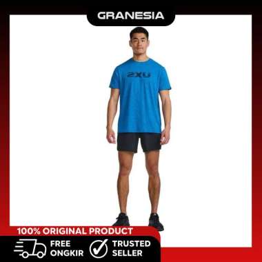 2XU Men Motion Graphic Tee MR7080AEM|Kaos Olahraga Gym Lari Pria M