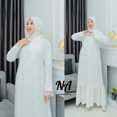 Shafiya Dress Gamis Terbaru 2023 Viral Gamis Hits Bahan Crinkle Mix Tulle Bordir Import Gamis Simple