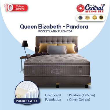 Spring Bed Central Queen Elizabeth Pocket Spring Latex Plush Top