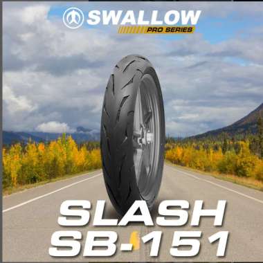 Ban Motor SWALLOW SLASH Ring 14 Ukuran 100/80-14 110/80-14 120/70-14 140/70-14 Tubeless Gratis Pentil 120/70-14
