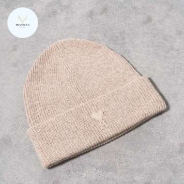 AMI PARIS Ami de coeur beanie - 100% Authentic - Aquamarine Light Brown