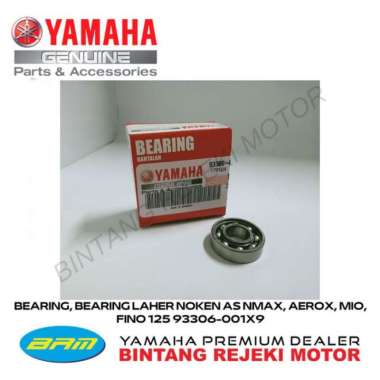 BEARING, BEARING LAHER NOKEN AS NMAX, AEROX, MIO, FINO 125 93306-001X9