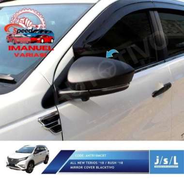 new!! JSL Cover Spion Hitam Doff All New Rush 2018 Mirror Cover Blackt