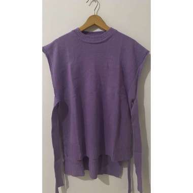 ZS Soya Vest Rompi Rajut Oversize Knite Premium - Outer Knit Halus dengan Tali XXL Lilac