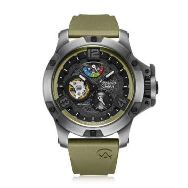 ALEXANDRE CHRISTIE AC 6295 LIMITED EDITION TITANIUM AUTOMATIC ORIGINAL GREEN ARMY