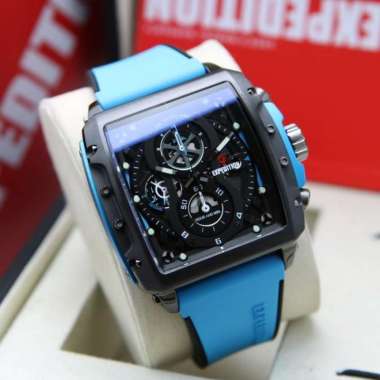 JAM TANGAN PRIA EXPEDITION E 6811 E6811 RUBBER ORIGINAL BLACK BLUE