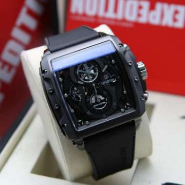 JAM TANGAN PRIA EXPEDITION E 6811 E6811 RUBBER ORIGINAL FULL BLACK