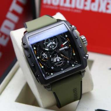 JAM TANGAN PRIA EXPEDITION E 6811 E6811 RUBBER ORIGINAL GREEN ARMY