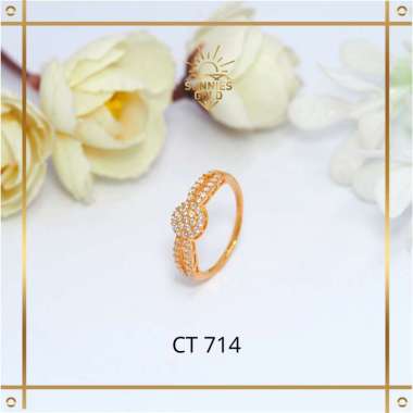 CINCIN EMAS WANITA ASLI KADAR MUDA DAN KADAR TUA 300 (6K) & 700 (16K) CINCIN MODEL KEKINIAN KODE CWT