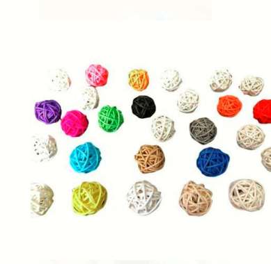 Bola Rotan Mini Hamster Warna Warni Lucu