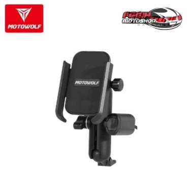 holder hp motowolf phone holder motor spion dan stang motowolf original Spion + charger