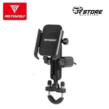 holder hp motowolf phone holder motor spion dan stang motowolf original Stang + charger