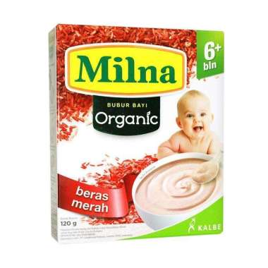 Promo Harga MILNA Bubur Bayi Organic Beras Merah 120 gr - Blibli