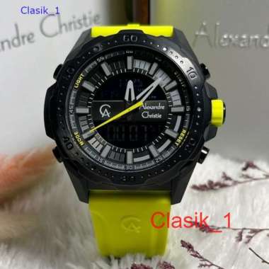 Original 100%!! Jam Alexandre Christie Pria AC 9370 AC9370 Green Stabilo Garansi Resmi 1 Tahun