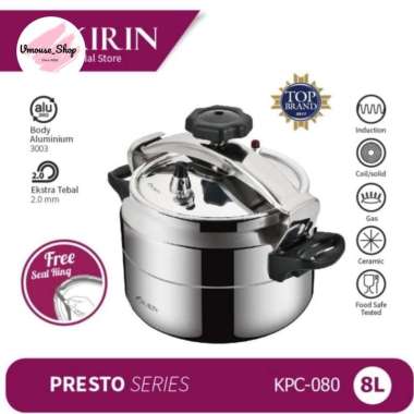 PANCI KIRIN KCP 080 - PRESTO KIRIN 8 LITER - PRESSURE COOKER KIRIN 8 LITER - PANCI PRESTO MURAH - PR