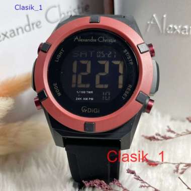 Original 100%!! Alexandre Christie Pria AC 9371 / AC9371 Red Black Garansi Resmi 1 Tahun