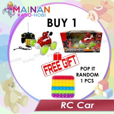 KADO NATAL HADIAH ULANG TAHUN MAINAN DIECAST CAR REMOTE CONTROL MOBIL ANAK KARAKTER SUPERHERO BATMAN