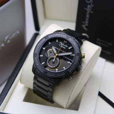 ALEXANDRE CHRISTIE AC 6627 BLACK YELLOW PRIA ORIGINAL. STAINLESS