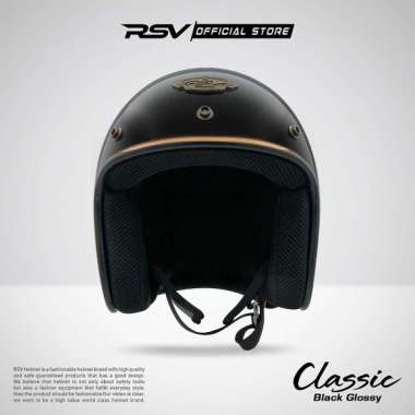 RSV Helmet - Helm Classic Black Glossy XL