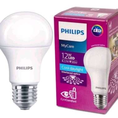 Lampu Bohlam LED Philips Putih 3 watt 6 watt 8 watt 12 watt 14.5 watt 19 watt LED 12 watt