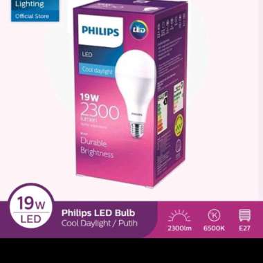 Lampu Bohlam LED Philips Putih 3 watt 6 watt 8 watt 12 watt 14.5 watt 19 watt LED 19 watt