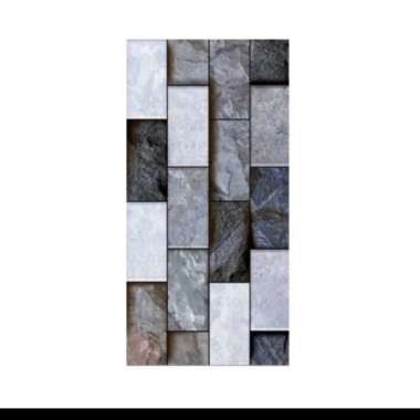 Uno Prato Keramik Dinding Timbul Matt Grey 25 x 50 cm