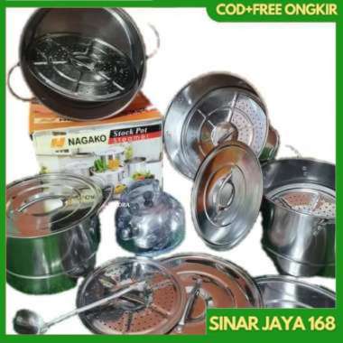 [COD] STEAMER STOCK POT + TEKO - PANCI KUKUS SET 555 INDIA HOMELUX / NAGAKO SSSQ-0001N NAGAKO + TEKO