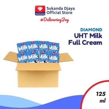 susu diamond 125ml Susu UHT Diamond Milk 125ml RASA FULL CREAM 1 karton 40x125ml