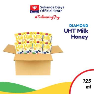 susu diamond 125ml Susu UHT Diamond Milk 125ml RASA HONEY MADU 1 karton 40x125ml