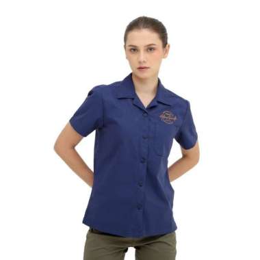 EIGER KEMEJA WANITA PENDEK ROCHESTER SHIRT - NAVY Navy S