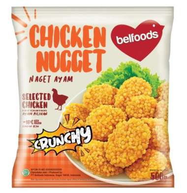 Promo Harga Belfoods Nugget Chicken Nugget Crunchy 500 gr - Blibli