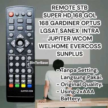 Remote remot STB DVBT2 Super HD 168 Gol Sanex intra jupiter wcom optus welhome sunplus KW Ori pabrik