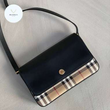 Burberry Mini Vintage Check Leather Crossbody Bag - 100% Authentic
