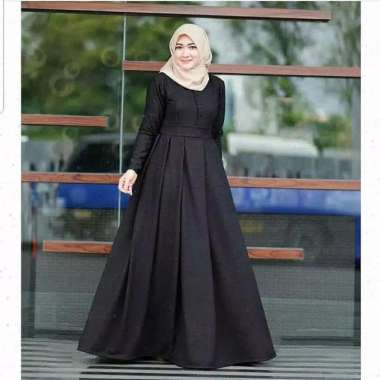Gamis Maura Dress Maxi Wanita PREMIUM BERKUALITAS Hitam